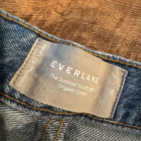 Everlane High Rise Summer Slouch Jeans 29 Button Fly Light Wash Cropped - Picture 5 of 10